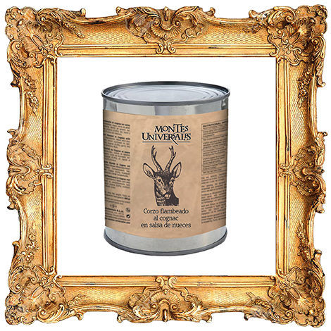 Roe deer flambée with Cognac in walnuts sauce